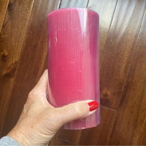 HD Designs Cranberry Color Pillar Candle 6”